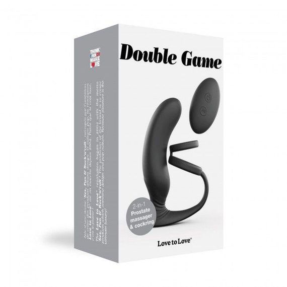 Вибромассажер простаты Love To Love Double Game с двойным эрекционным кольцом и пультом ДУ | Зображення 4