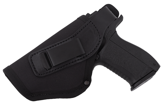 Кобура для ЛІВШІ для Форт-17 поясна + прихованого внутрішньобрючного носіння на скобі (oxford 600d/ шкіра, чорна) MAS