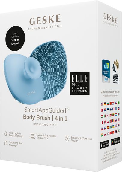 Щетка для тела GESKE Body Brush 4в1 starlight, Голубой | Зображення 7