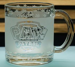 Дитяча скляна чашка-кружка 320 мл з гравіюванням Щенячий патруль Гонщик