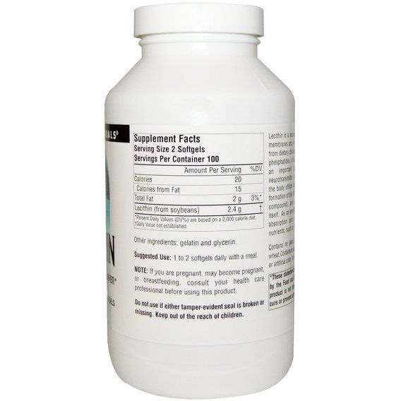 Лецитин Source Naturals Lecithin 200 Caps | Зображення 1