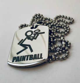 Сувенирный жетон Primo Dog Tag Paintball - Silver