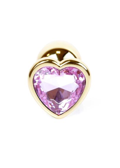 Анальная пробка - Jewellery Gold Heart Plug Light Pink sexstyle | Зображення 1