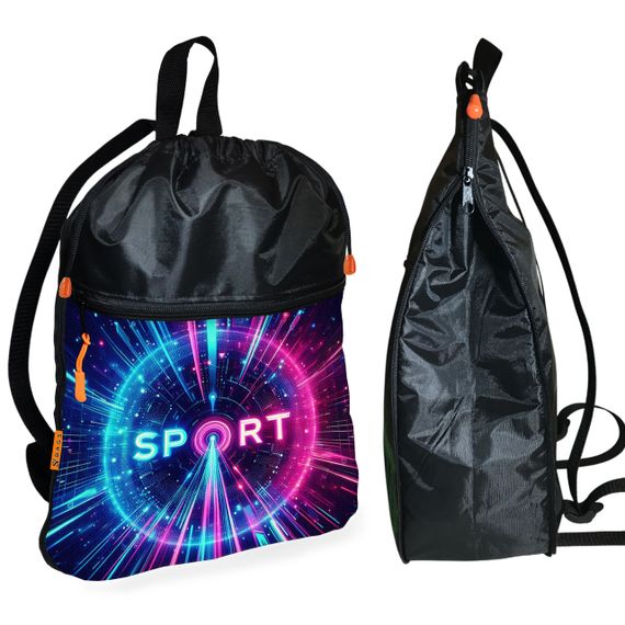 Рюкзак-мешок для обуви,спортивной формы Sport детская сумка для сменки с расширителем (01427)