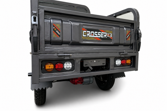 Электротрицикл Crosser CARGO 13 1000W 60V 45Ah, грузовой электроскутер самосвал до 400 кг | Зображення 6