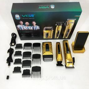 Парикмахерская машинка аккумуляторная профессиональная VGR V-694, Триммер для волос портативный NQ-61