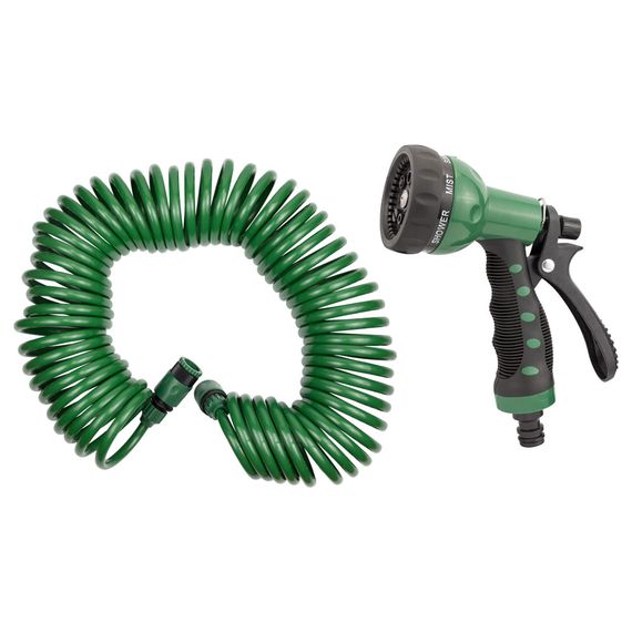 Набір поливальний Grad шланг спіральний 15 м + пістолет-розпилювач 7-ми режимний (5019075)