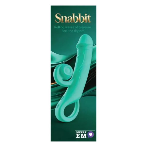 Вібратор-кролик Sweet Em Snabbit бірюзовий, 20 × 3,8 см Sex Aura