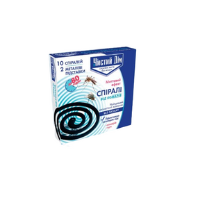 Спіралі від комарів + 2 метал. підставки 10шт Чистий Дім