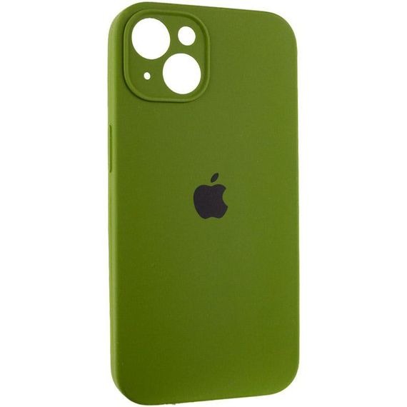 Чохол Silicone Case Full Camera Protective (AA) для Apple iPhone 15 Plus (6.7") Зелений / Dark Olive | Зображення 1