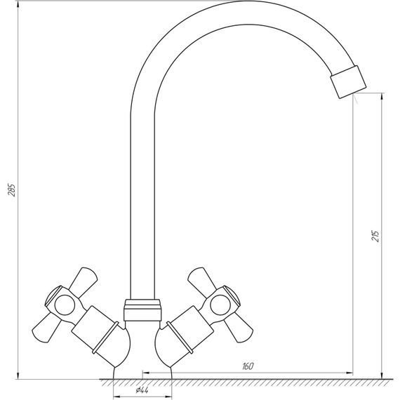 Змішувач для кухні DOMINO DK-H104-2N-CHROM SHARM | Зображення 1