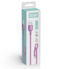 Кабель USB Type-C ColorWay CW-CBUC044-PU 2,4A 1 м фіолетовий