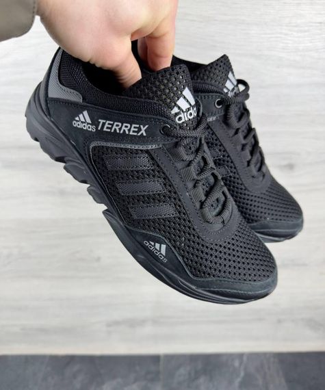 Літні кросівки Adidas сітка колір чорний | Зображення 2