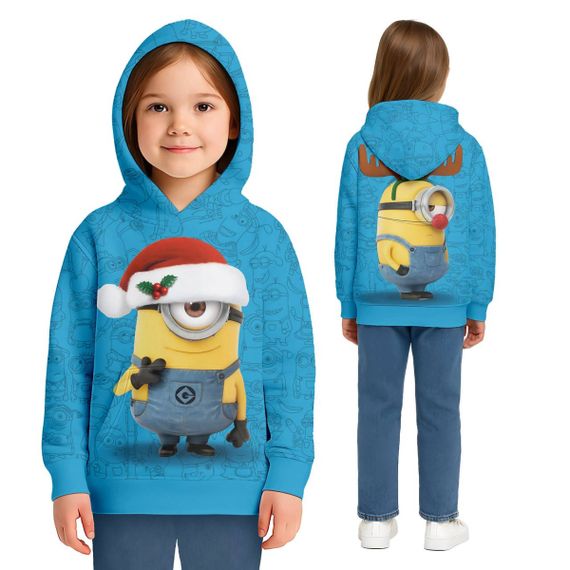 Худи детское с 3D принтом Santa Minion 31835 128 см