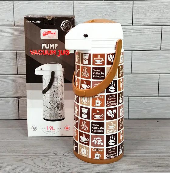 Термос с помпой Frico FRU-264-Light-brown 1.9 л светло-коричневый