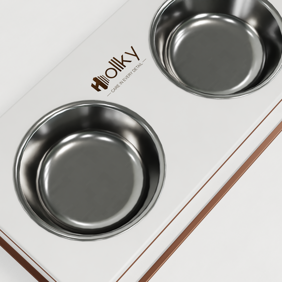 Миски на подставке для больших собак Hollky Base XL20 (2 × 1,8 л) BXL20-522620-GLWH | Зображення 4