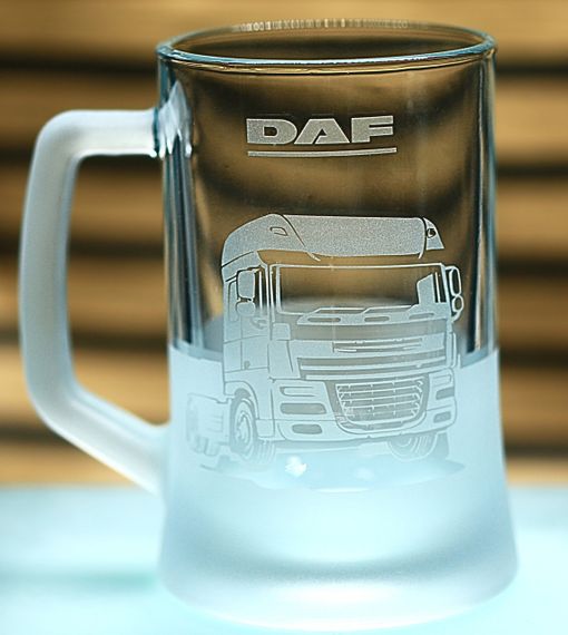 Пивний келих 670 мл DAF Truck Даф подарунок для далекобійника  кухоль з гравіюванням вантажівки | Зображення 2