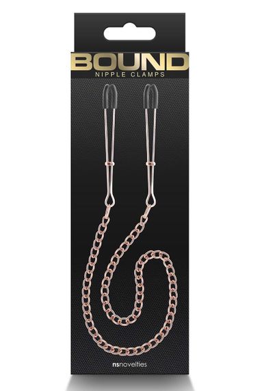 Затискачі для сосків - Bound Nipple Clamps Dc3 Rose Gold Sex Aura
