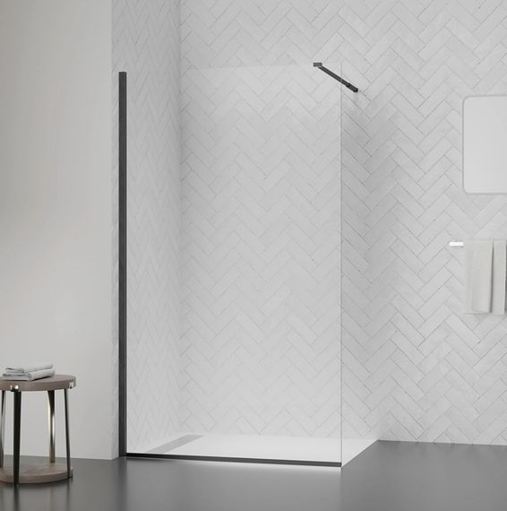 Душова перегородка Qtap Walk-In Standard BLM2011.C8 100х200 см, скло Clear 8 мм, покриття CalcLess | Зображення 2