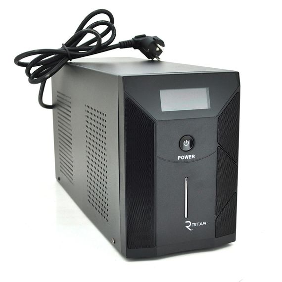 ДБЖ Ritar RTM3000 (1800W) Proxima-D, AVR, 3st, 3xSCHUKO socket, 4x12V9Ah, metal Case Q1 (500 * 245 * 350) 21,8 кг (400 * 145 *