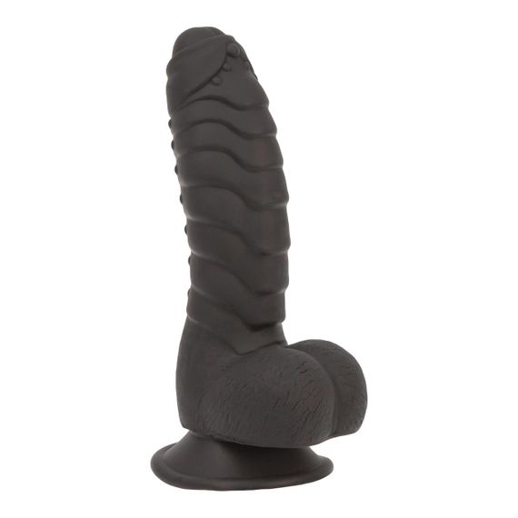 Фалоімітатор ADDICTION Ben 7" Dildo With Balls Black, віброкуля в подарунок sexstyle