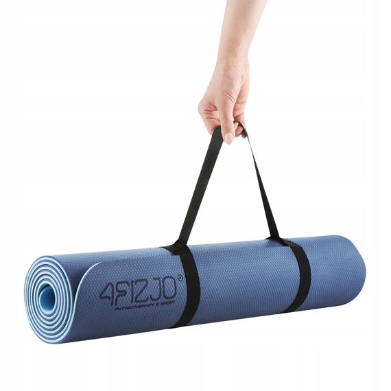 Килимок (мат) спортивний 4FIZJO TPE 180 x 60 x 0.6 см для йоги та фітнесу Blue/Sky Blue (P-5907739310132) | Зображення 9