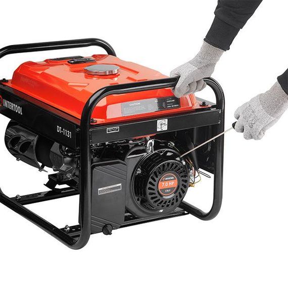 Генератор бензиновий 2.8/3 кВт, 220 В, 15 л, електро+ручний старт, мідна обмотка, STORM INTERTOOL DT-1131 | Зображення 9