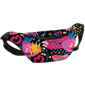 Сумка на пояс бананка Bumbag Абстракция 27x16 см (BB_18J038_BL_BL)