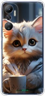 Чохол на Infinix Hot 20 Білий кіт "5646sp-2966-2448"