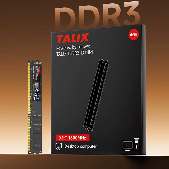 Оперативна пам'ять Lenovo TALIX DDR3 4GB 1600MHz DIMM для настільного ПК