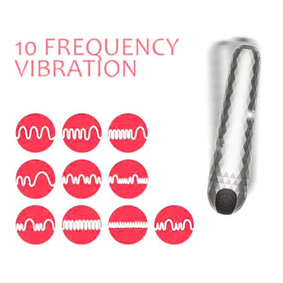 Вібропуля для клітора "Strike", срібло, 10 режимів вібрації sexstyle | Зображення 5