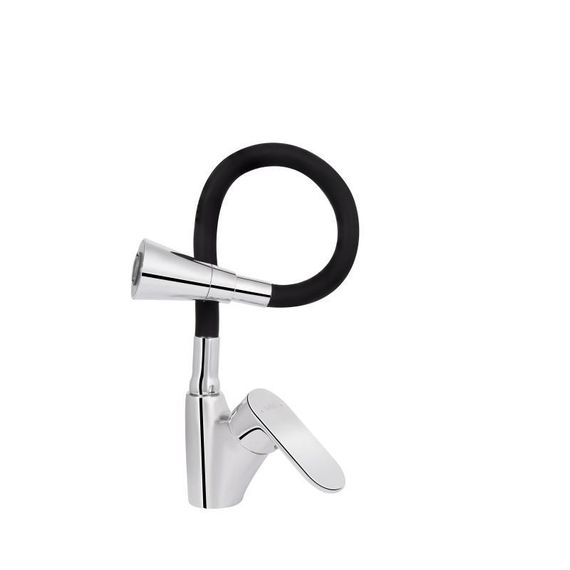 Смеситель для кухни Lidz Tani 007F3 с гибким изливом (k40) LDTAN007F3BCR37649 Chrome/Black | Зображення 2