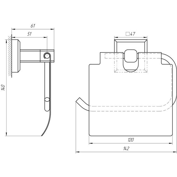 Тримач для туалетного паперу TOPAZ TКВ 9926-BL | Зображення 1