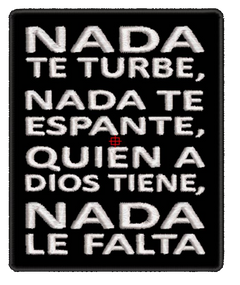 Шеврон nada te turbe nada te espante quien a Dios tiene nada le falta