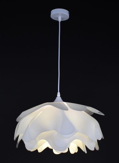 Люстра підвісна на 1 лампочку 27625 Білий 35-130х45х45 см. | Зображення 2