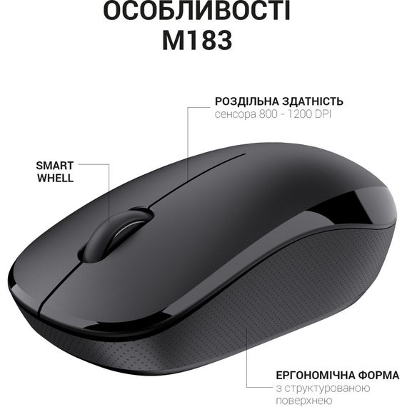 Мишка OfficePro M183 Wireless Black (M183) | Зображення 4