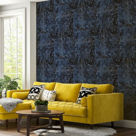 Декоративна ПВХ плита 600х600х3мм Чорний мармур (S) SW-00001625 | Зображення 5