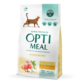 Сухий корм Optimeal Adult Cat Chicken для дорослих котів, курка 700г