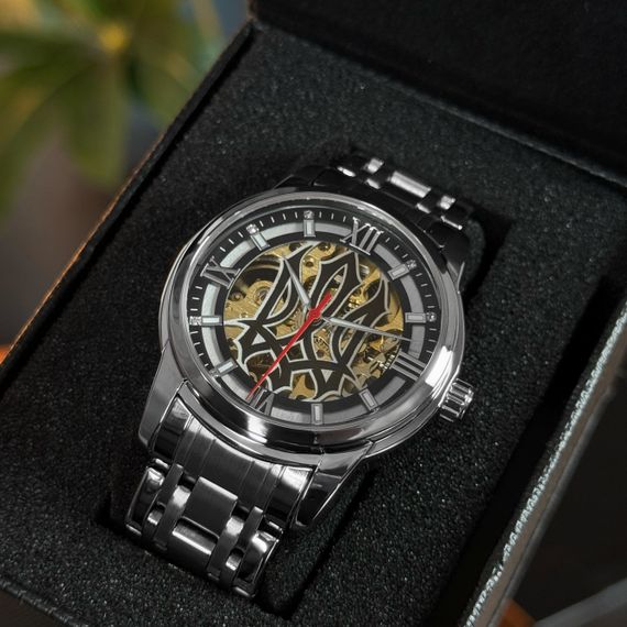 Класичний чоловічий годинник Awarder 025 Sharp Silver Black | Зображення 4