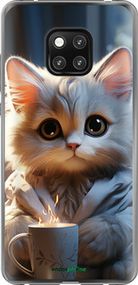 Чохол на Huawei Mate 20 Pro Білий кіт "5646u-1567-2448"