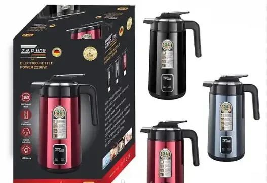 Чорний Електрочайник термос Zepline ZP-123-R 3л 2200 Вт | Зображення 6
