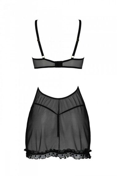 Эротический пеньюар Passion MARINA CHEMISE, XXL/XXXL, black sexstyle | Зображення 3