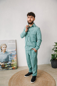 Костюм вельвет Барса бірюза S XL