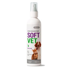 Спрей від бліх та кліщів для собак та котів Provet Softvet, 250 мл