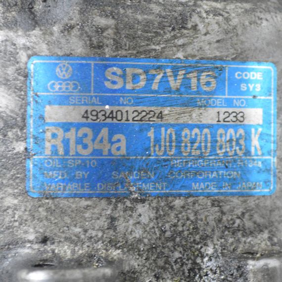 Компресор кондиціонеру Audi A3 TT 1996-2006 Ауді А3 ТТ 1J0820803K | Зображення 5