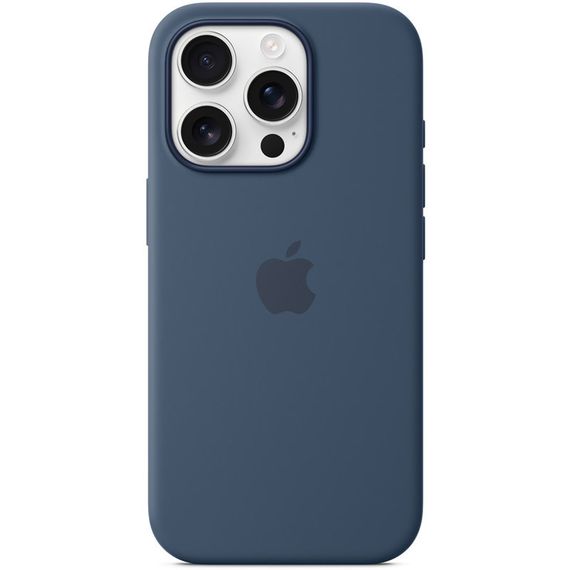 Чохол Silicone case (AAA) full with Magsafe and Animation для Apple iPhone 16 Pro (6.3") Denim | Зображення 1