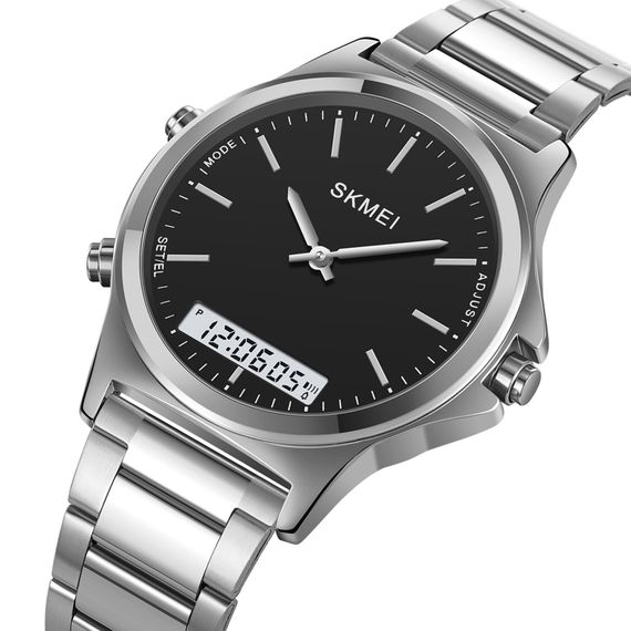 Кварцовий годинник Skmei 2120SIBK Silver-Black | Зображення 1