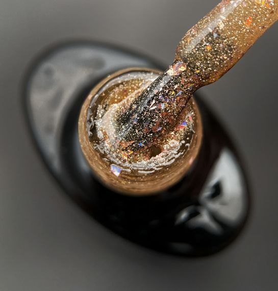 Світловідбивна база Crooz Crystal Base №12 (золота з блиском) 8мл | Зображення 1