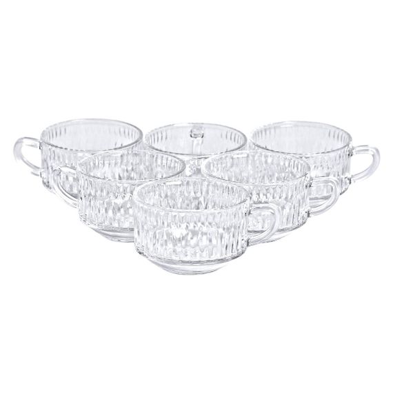 Набір скляних чашок 6 штук по 270 мл HP-YH-10C2 | Зображення 1