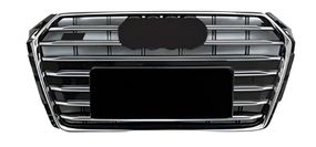 Передняя решетка радиатора S-Style (2016-2019, черная) для Ауди A4 B9
